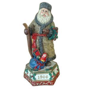 Edwardian Style Santa Figurine 1906 Poured Resin Contemporary Christmas Holiday